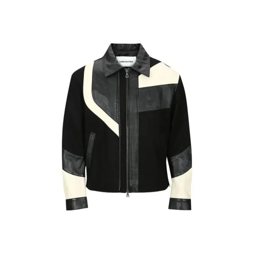 ANDERSSON BELL Черные Мужские Кожаные Куртки