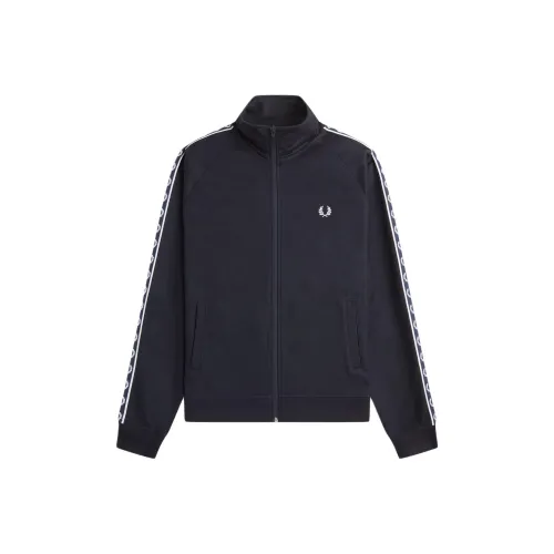FRED PERRY Контрастная лента дорожка куртка куртки и пальто мужской морской синий