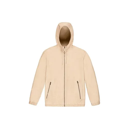 BALLY Бежевый Мужская Кожаная Куртка