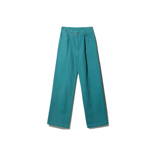 DirtyPineapple Джинсы Унисекс Павлиний зеленый