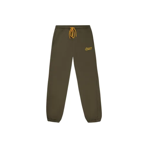 Drew House Letter Logo Series Вязаные Тренировочные Штаны Унисекс Midnight Olive