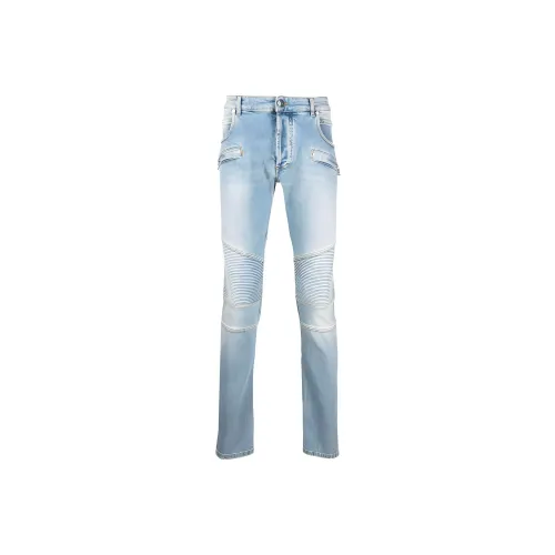 BALMAIN Светло-синие мужские джинсы