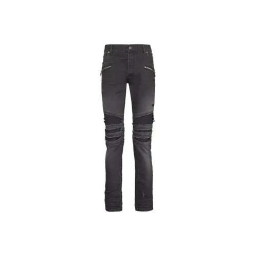 BALMAIN Серый Мужской Джинсы