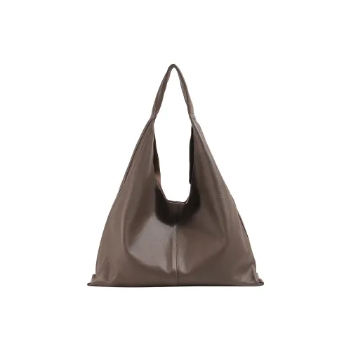 LOSEA Сумка через плечо из коровьей кожи большая женская кофейного черного цвета