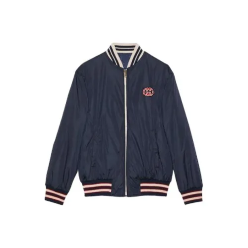 GUCCI SS24 Куртки и Пальто Мужской Темно-синий