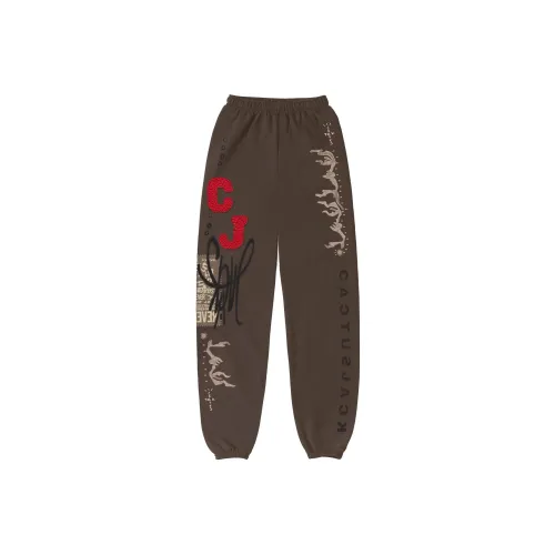 TRAVIS SCOTT Коричневые унисекс вязаные тренировочные брюки