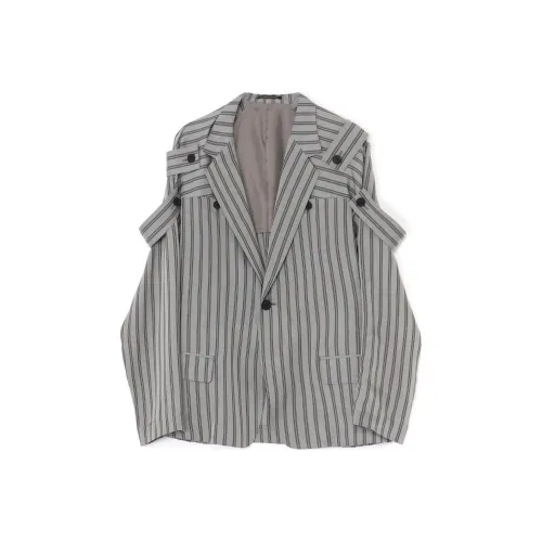 Yohji Yamamoto SS24 Куртки и Пальто Унисекс Серый