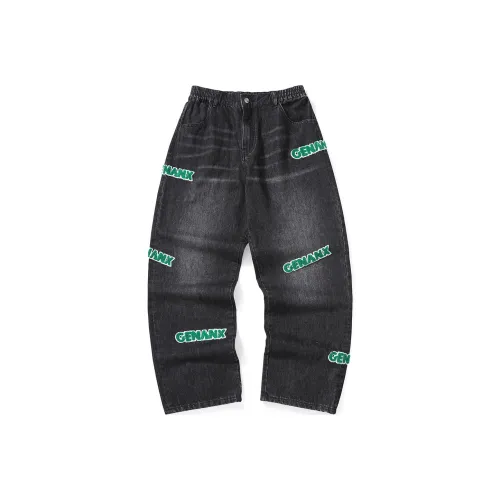 GENANX Прямой крой Брюки Джинсы Унисекс
