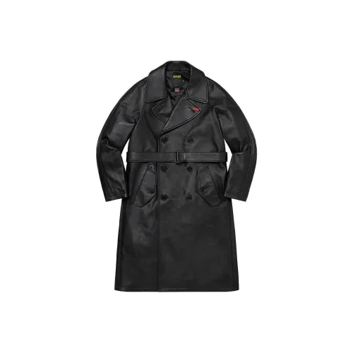 Supreme Fw22 Week8 Черный Мужской Кожаный Куртка