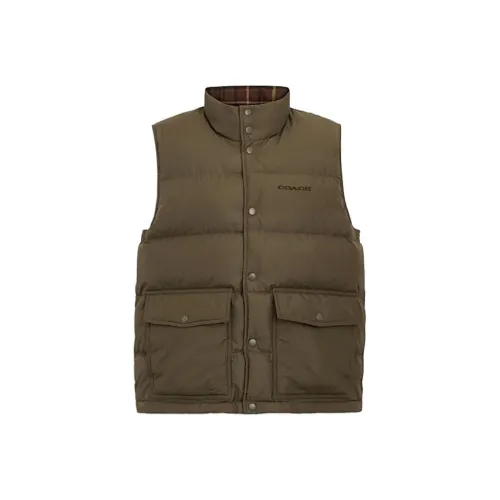 COACH SS24 Пуховик Мужской Темный Ферн Зеленый