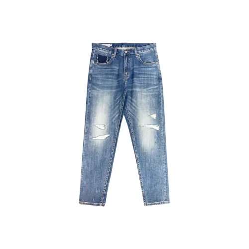 TEKABLU Джинсовый синий Мужские Джинсы