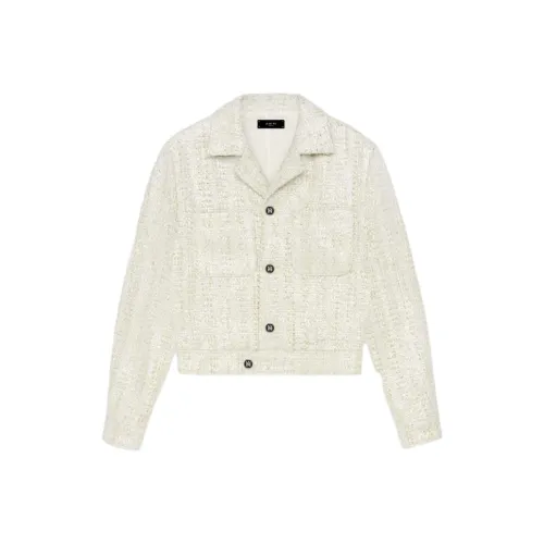 AMIRI SS24 Куртки Пальто Мужской Снежинка Гипсовый