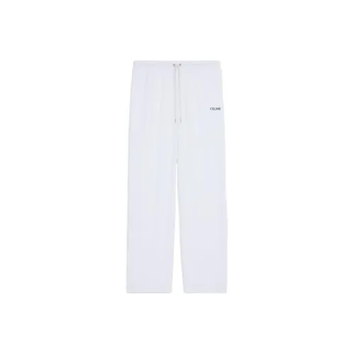 CELINE SS22 Вязаные Спортивные Штаны Мужские Белые