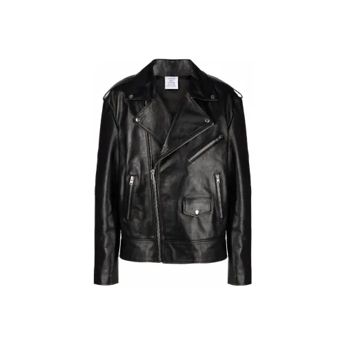 Vetements Черные унисекс кожаные куртки