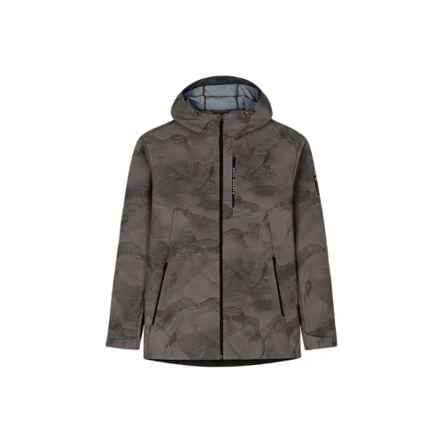 CHAOJIANTA Куртки и Пальто Мужской Графитовый Серый С принтом по всей поверхности