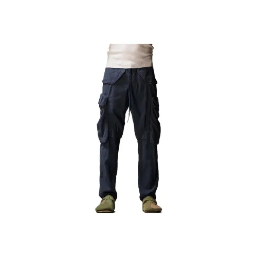 GREG LAUREN Карго Брюки Мужские Морской Синий