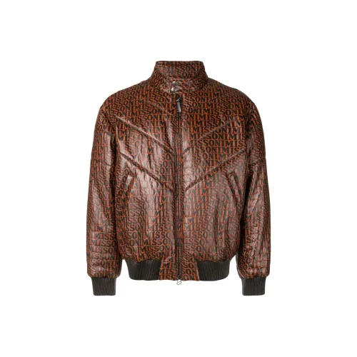 MISSONI Кожа Куртка Мужская Коричневая
