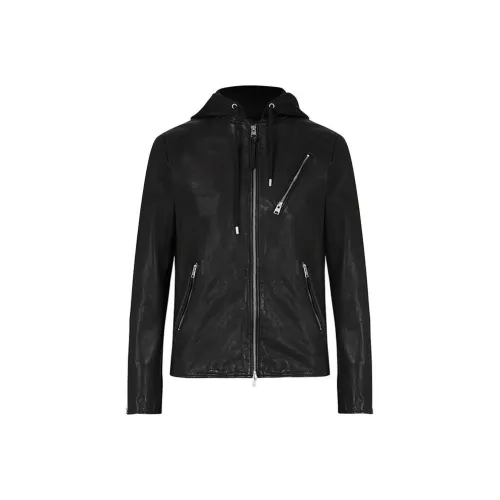 ALLSAINTS Черные Мужские Кожаные Куртки