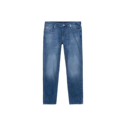 EMPORIO ARMANI SS23 Джинсы Мужские Джинсовый Синий