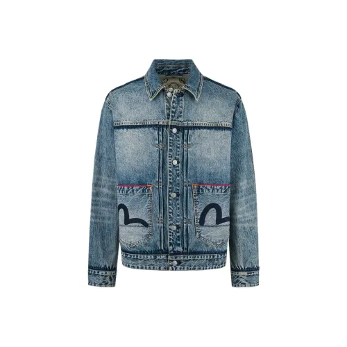 EVISU 2025 Spring Куртки и Пальто Мужской Джинсовый Синий