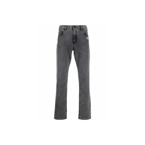 Off Белый FW21 Серый Мужские Джинсы