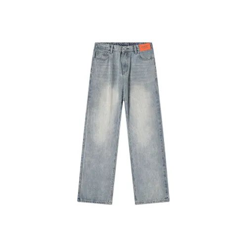 GEOFFREY B. SMALL Джинсы Унисекс Выстиранный Синий