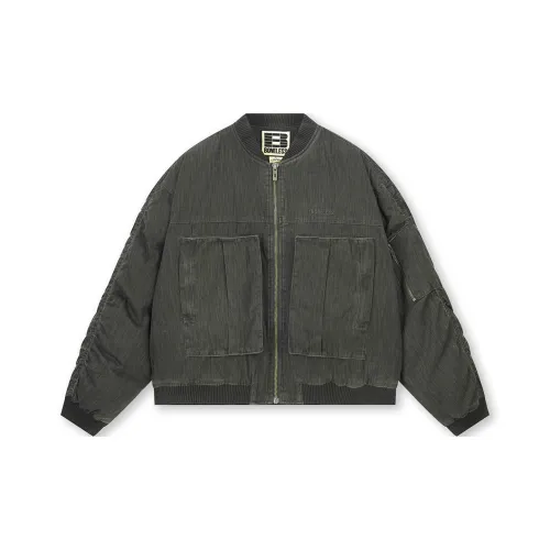 Бейсик крой Куртки и Пальто Унисекс Темно-зеленый