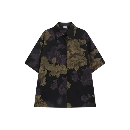 Pirkadat Рубашка Унисекс Фиолетовый Золото Черный