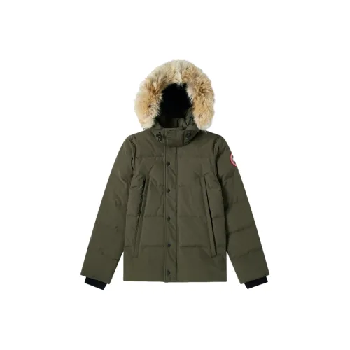 Canada Goose Wyndham Series Пуховик Parka Пальто Мужской Армейский Зеленый