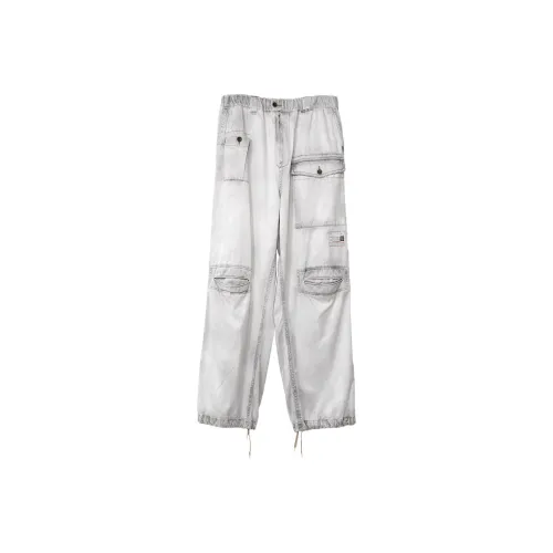 Maison Mihara Yasuhiro SS24 Карго Брюки Мужские Светло-Серые