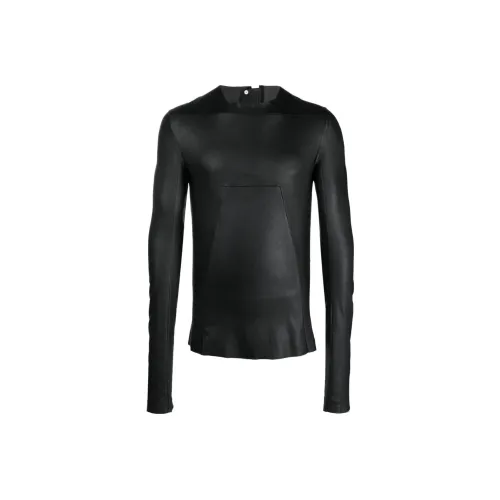 RICK OWENS совместный бренд Черные мужские кожаные куртки