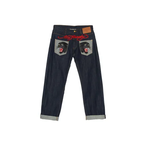 Ed Hardy Черные Мужские Джинсы