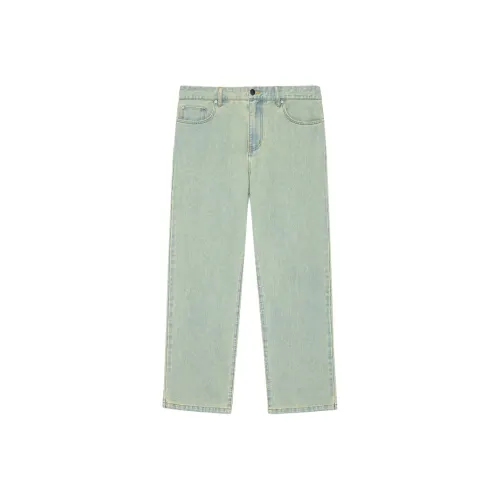 Nice Rice Джинсы Мужские Желто-зеленые