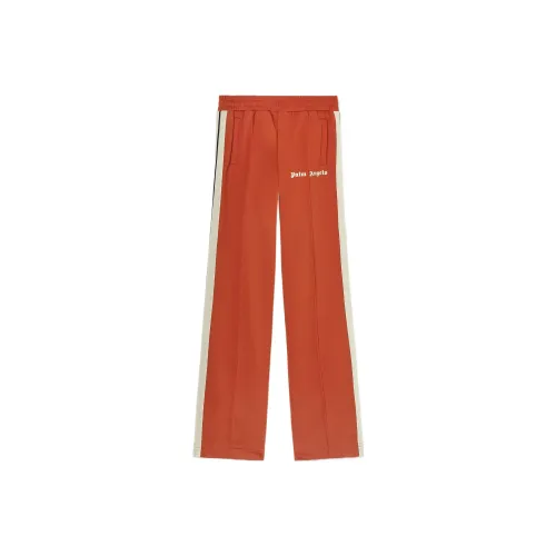 PALM ANGELS Brick Red Men's Knitted Training Pants PALM ANGELS Кирпично-красные мужские вязаные тренировочные штаны