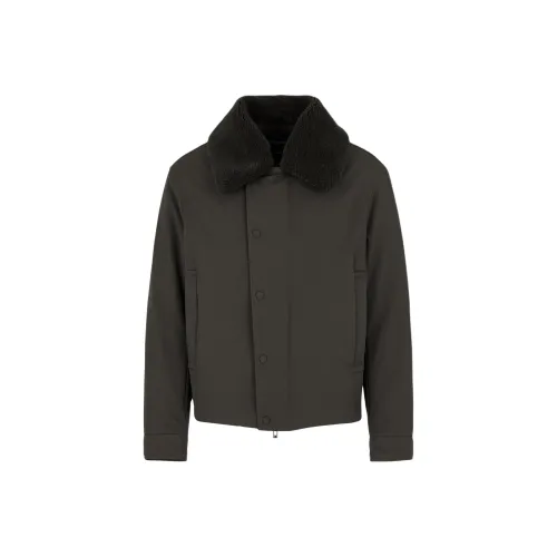 EMPORIO ARMANI FW24 Пуховик Мужской Темно-Кофейный