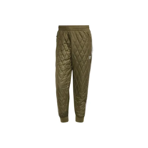 Adidas Originals Olive Green Men's Knitted Training Pants Adidas Originals Оливково-зеленые мужские вязаные тренировочные штаны