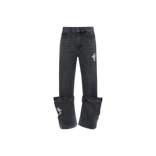 JW Anderson Темно-серые Унисекс Джинсы