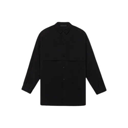 Fear of God ESSENTIALS Fall24 BACK TO SCHOOL Series Военный стиль Нейлон Overshirt Куртки Пальто Мужской Обсидиан Черный Черный