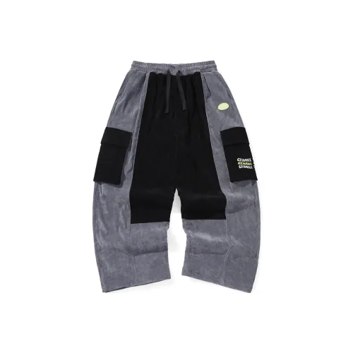 GENANX Прямой крой Брюки Повседневные Унисекс Серый Синий