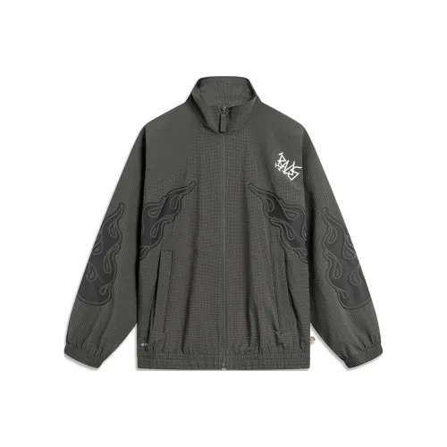 LINING Badfive Enjoy Your Tea AT Leisure Тренчкот Мужской Обсидиановый Серый