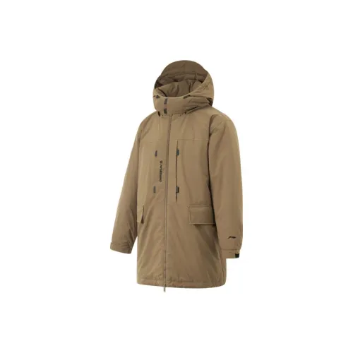 Мужская пуховая куртка подкладка цвет какао хаки