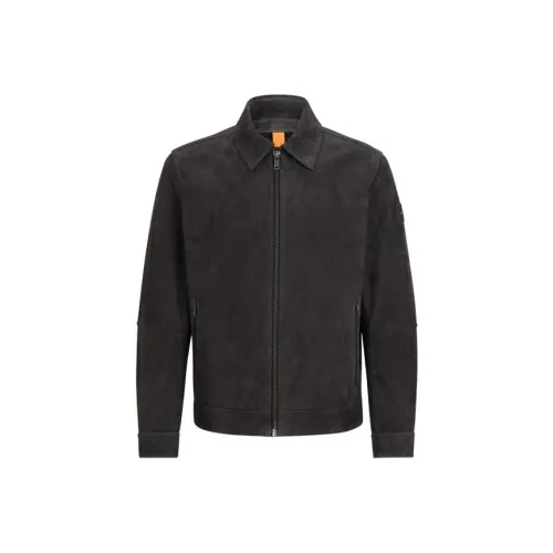 Hugo Boss Тауповый Мужской Кожаные куртки