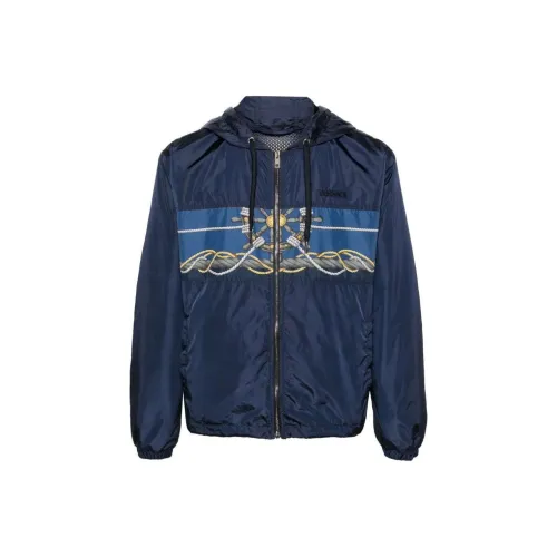 VERSACE SS24 Куртки и Пальто Мужской Морской Синий