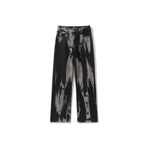 Kudamm Джинсы прямого кроя Унисекс Черные