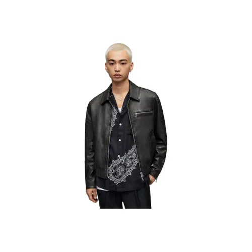 ALLSAINTS Черные Мужские Кожаные Куртки