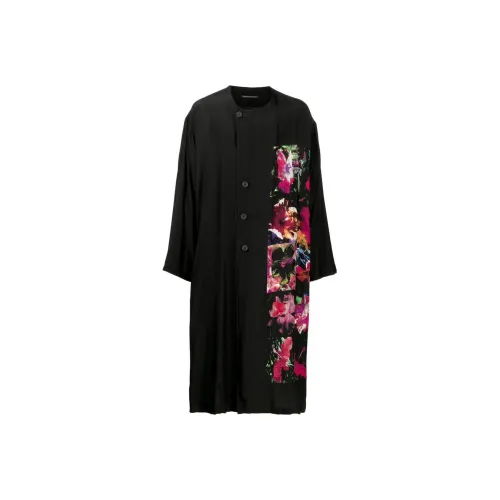 Yohji Yamamoto Черный Мужской Тренч