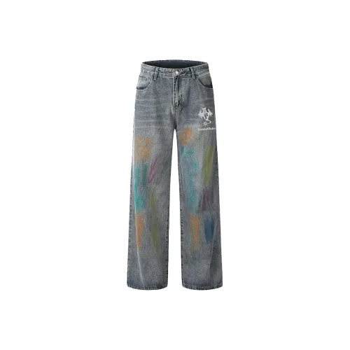 Beam Mix With Kimchi Джинсы Унисекс Синий