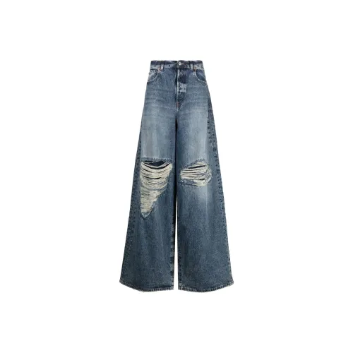 Vetements Темно-синие мужские джинсы