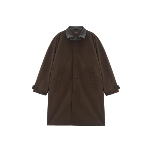UNVESNO Темно-кофейный унисекс тренч