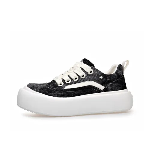 PT'SON Низкие кроссовки для скейтбординга Мужские Черные